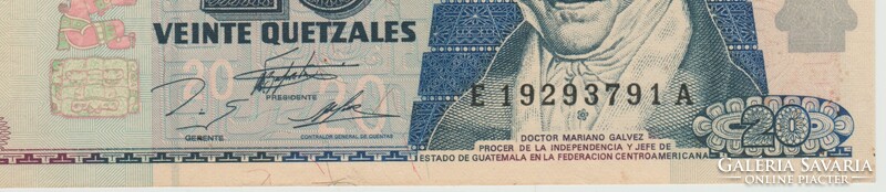 GUATEMALA 20 QUETZALES 1995