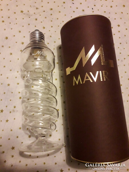 MAVIR különleges spirálos italtartó palack dobozával. egyedi 20x9 cm.