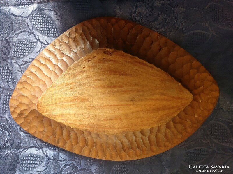Antique hand carved wooden bowl