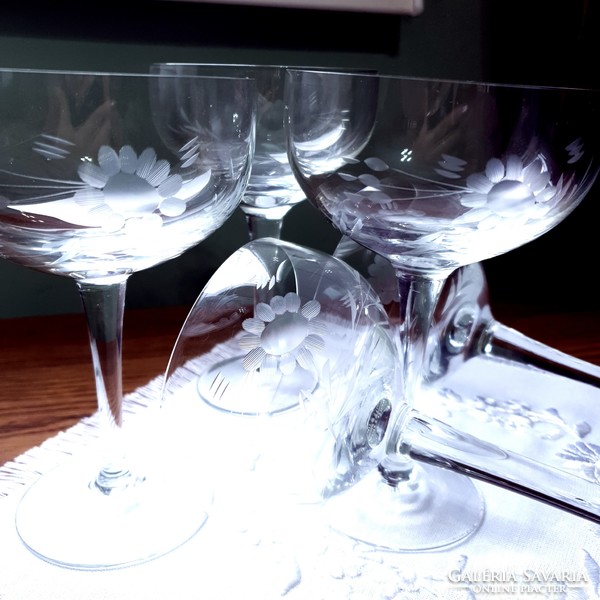Champagne glass set - 60s