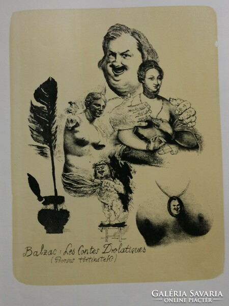 Livius Gyulai lithograph Balzac illustration peppery stories