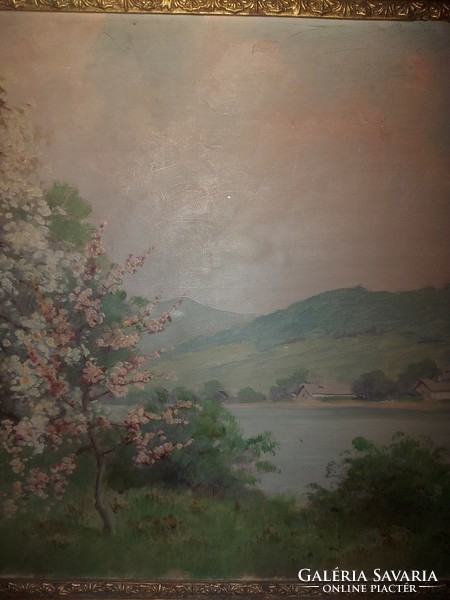 Ilyés L.festmény, olaj, farost, 43x50 cm+ keret