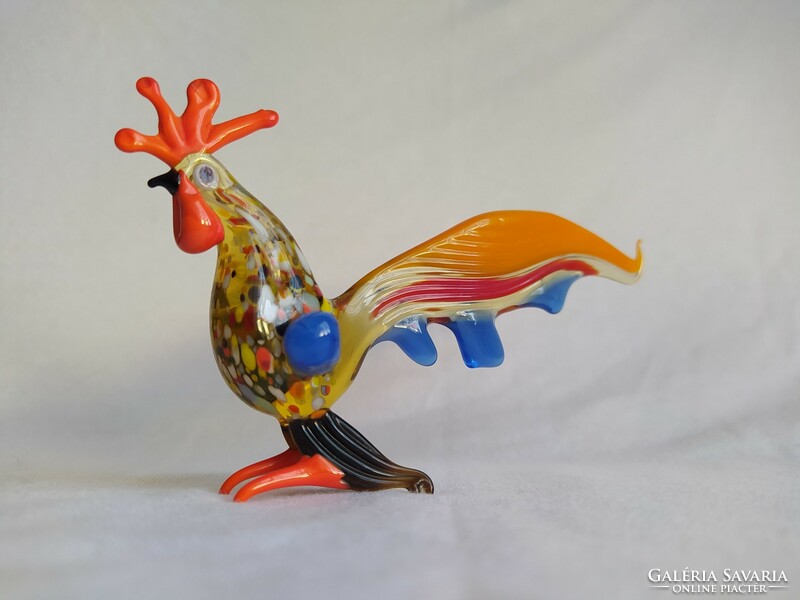 Colorful glass rooster