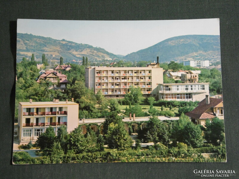 Képeslap, Balatonfüred, KIOSZ üdülő látkép részlet madártávlatból