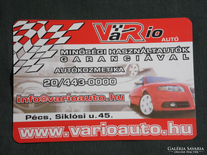 Kártyanaptár, Vário használt autó autókozmetika, Pécs, 2006, (6)