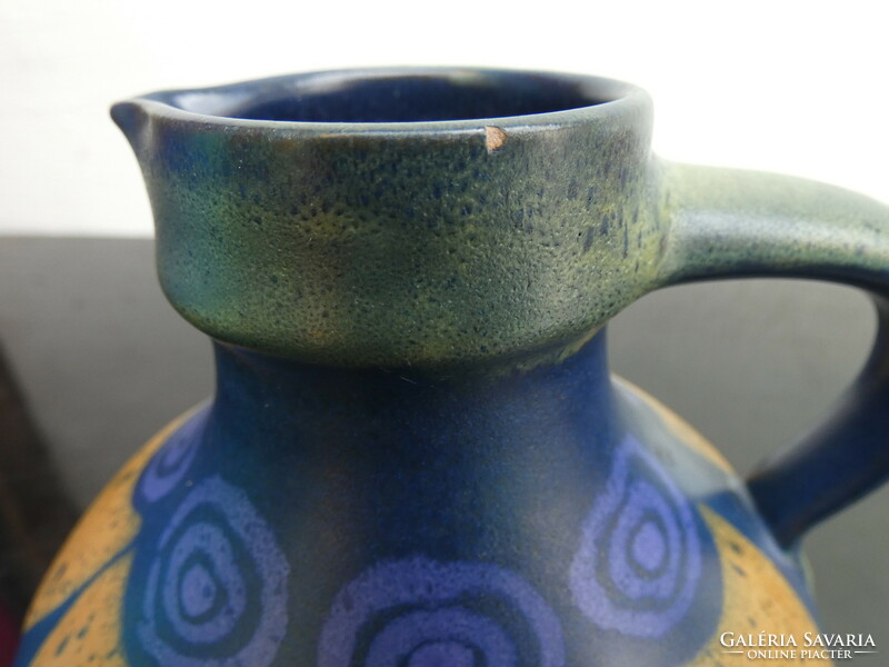 Kmk keramik manufaktur kupfermühle) ceramic jug, flower vase jug mid century made in Germany