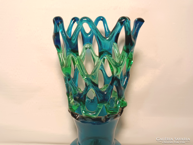 Broken glass vase