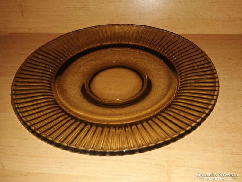 Retro smoke colored glass serving bowl - 28.5 cm (6p)