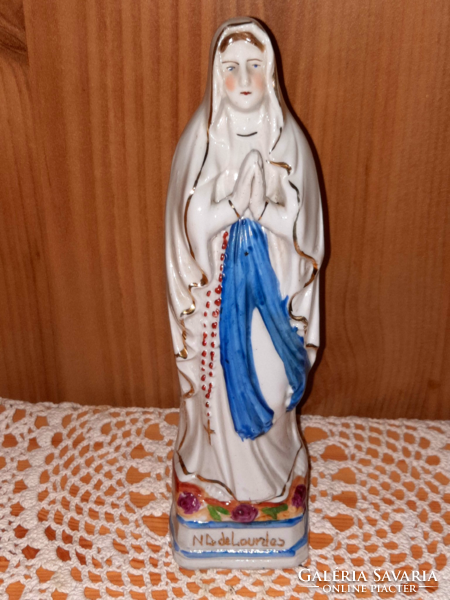 Antique painted porcelain Virgin Mary of Lourdes 2.