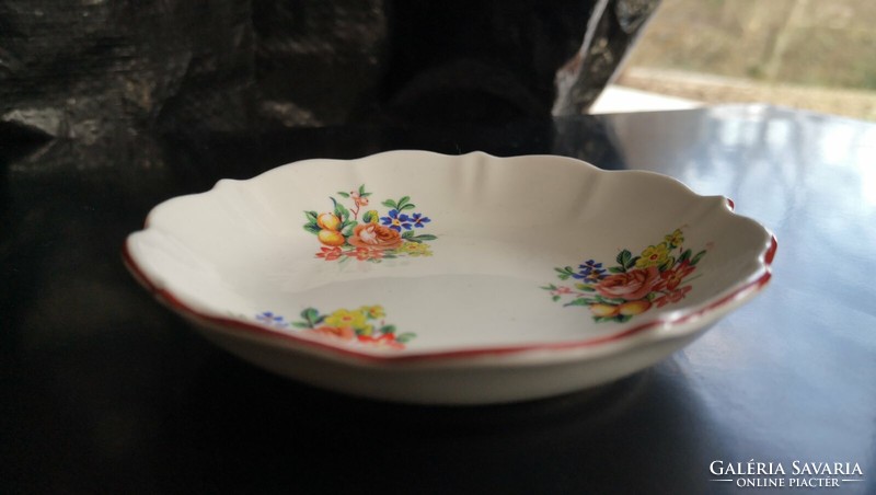Virágos tányérka aquincum porcelán