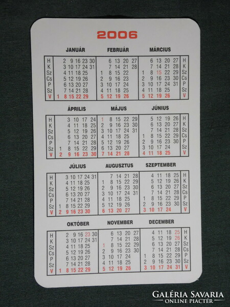 Card calendar, Somogy County Red Cross, Kaposvár, graphic artist, drop of blood, 2006, (6)