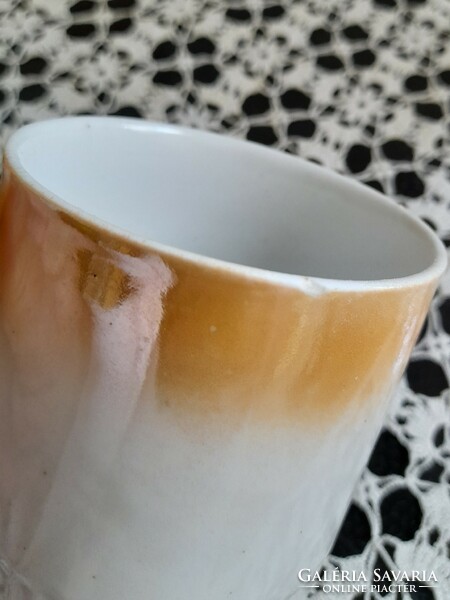 Zsolnay shield seal luster glaze japonizing mug with a small flaw