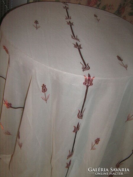 Beautiful embroidered tulip curtain