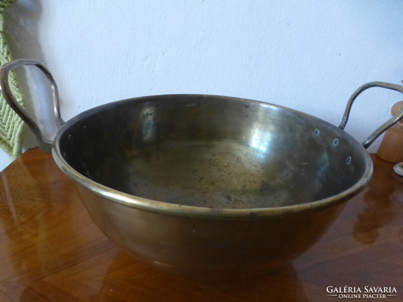Beautiful copper whisk, forged foam bowl. Confectionery, gastronomy, decoration. Bigger size