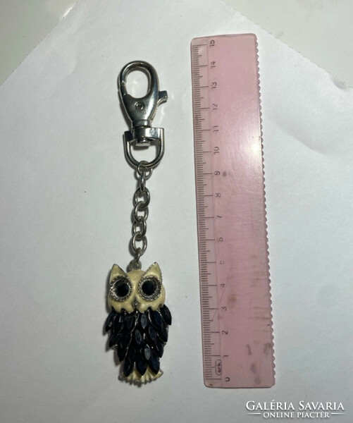 Owl figure massive key ring from collection 14 cm