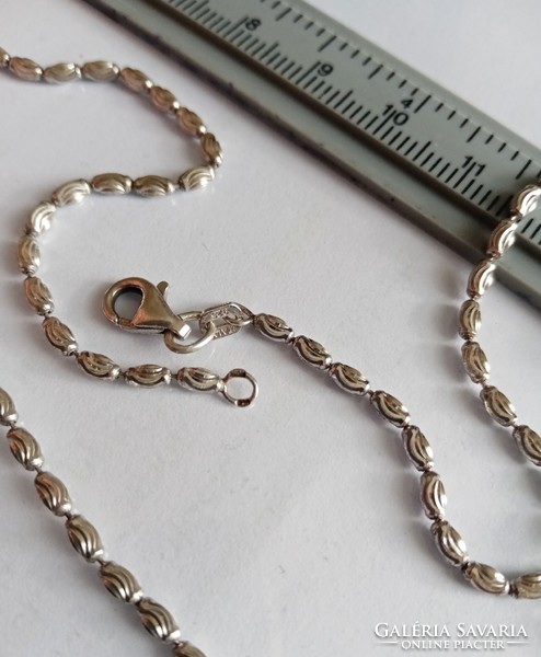 Women's rhodium-plated silver chain