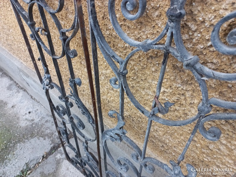 Antique wrought iron window grille