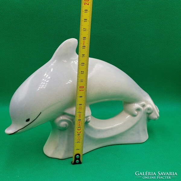 Retro Segesvári kerámia delfin figura