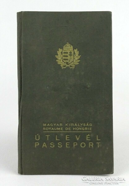 1Q389 Magyar Királyi pecsétes útlevél 1937 üzleti útlevél