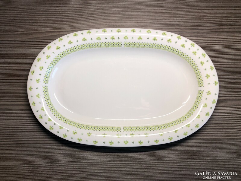 Alföldi green clover pattern baked porcelain bowl