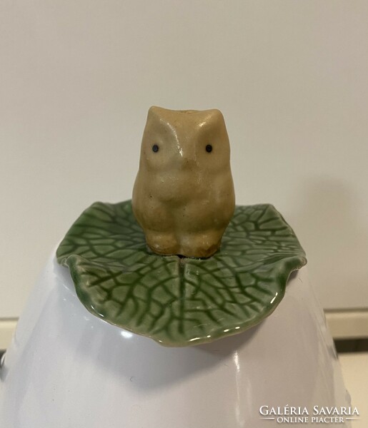 Ceramic owl 4 cm ring holder bowl (piece of an old collection)
