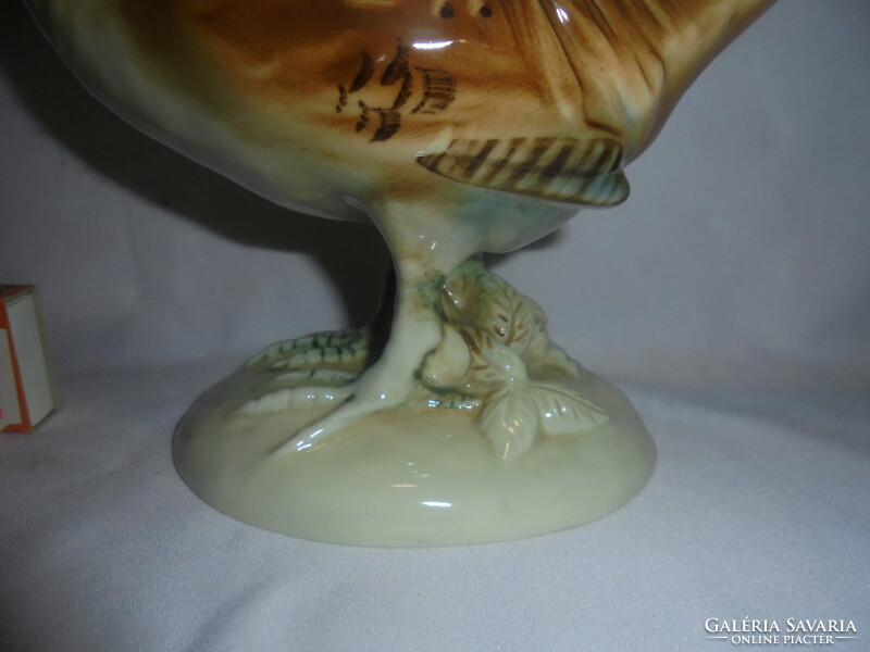 Royal Dux porcelán, nagy méretű fácán figura, nipp