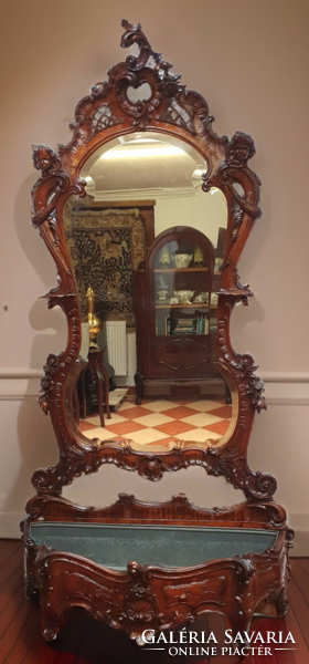 Barokk antik angyalfejes velencei palota tükör ELADÓ / BÉRELHETŐ