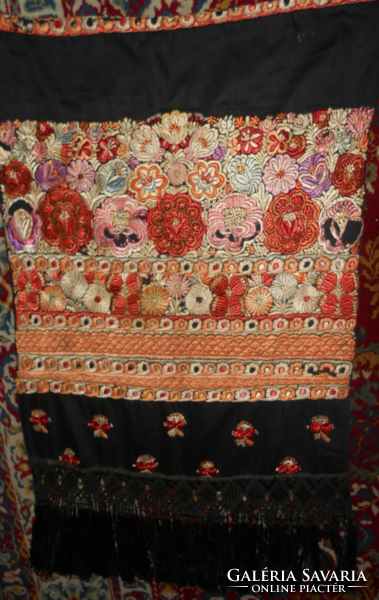 ++Antique matyó silk embroidery apron 94 cm x 60 cm