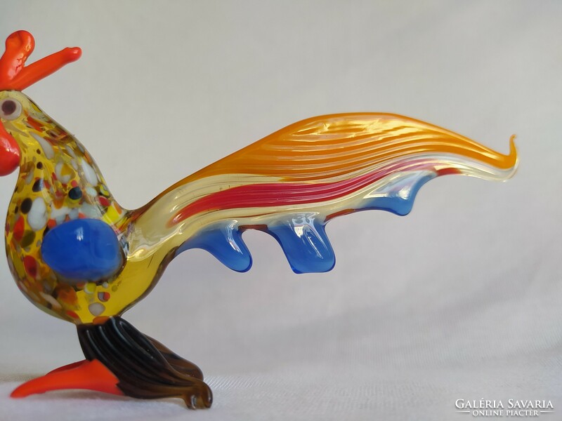 Colorful glass rooster