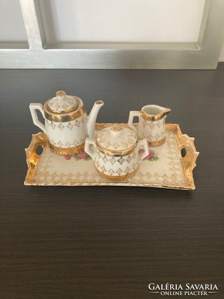 Porcelain dollhouse tea set for children, dolls