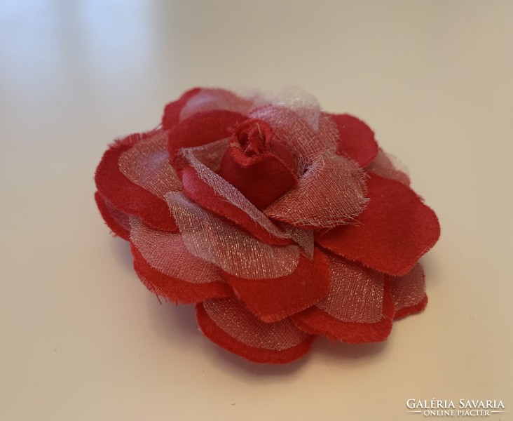 New handmade large 9cm red flower rose 3d layered hair clip brooch pin hair clip clip hair clip