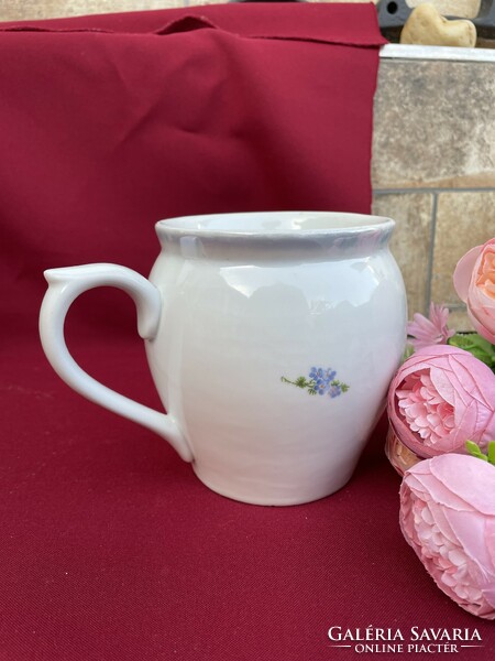 Zsolnay's forget-me-not porcelain bell-bottomed mug is a legacy of Grandma Finjsa's treasure