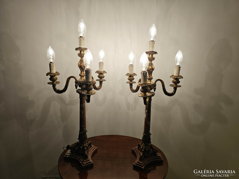 Pair of old candelabras - lamps
