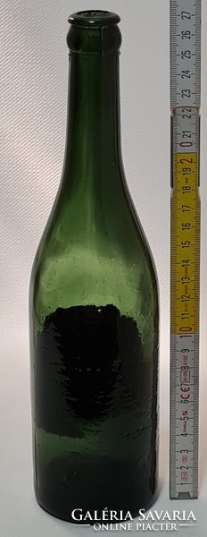 Green beer bottle with 