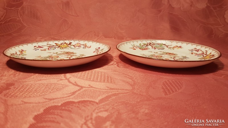 2 sarreguemines small plates (tea saucers) 15 cm diameter, patterned with decor