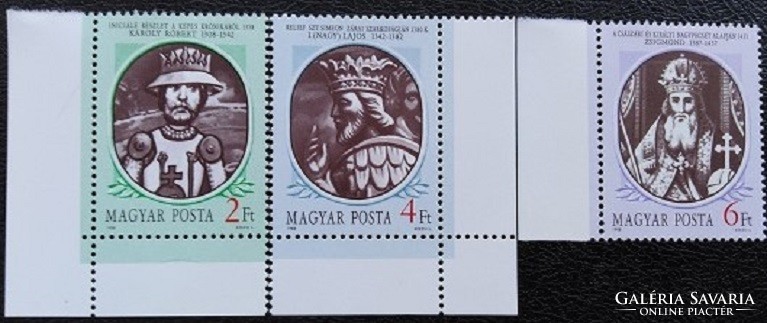 S3908-10s(z) / 1988 Történelmi Arcképcsarnok II. bélyegsor postatiszta ívszéli / ívsarki