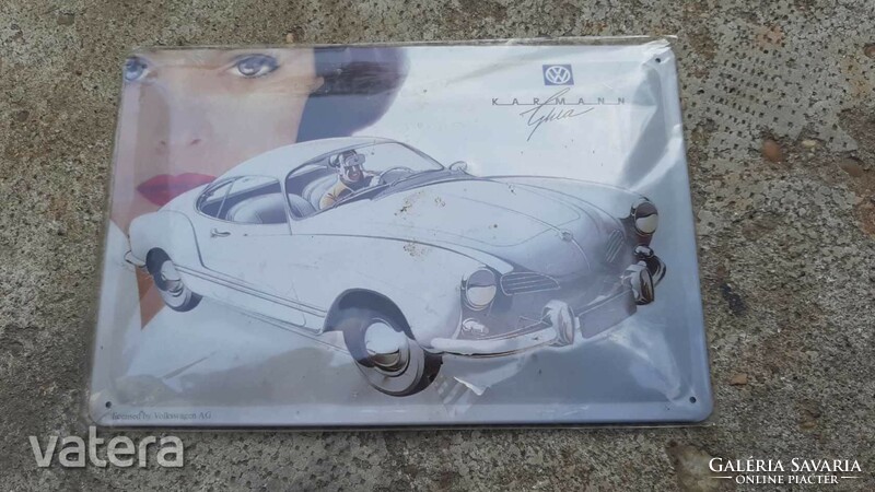 Volkswagen beetle, karmann ghia sheet plate, not enamel plate