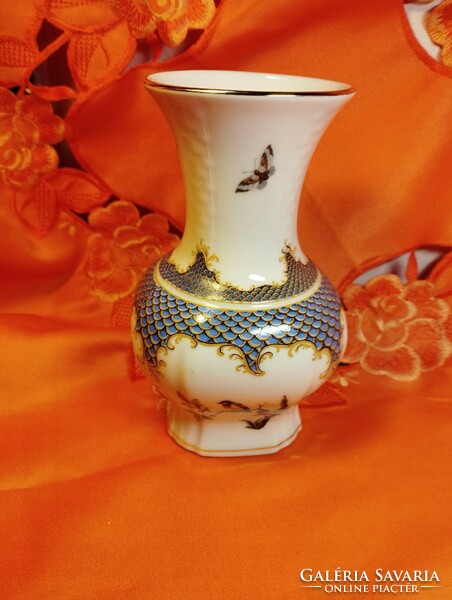 Bareuther német porcelán madaras váza
