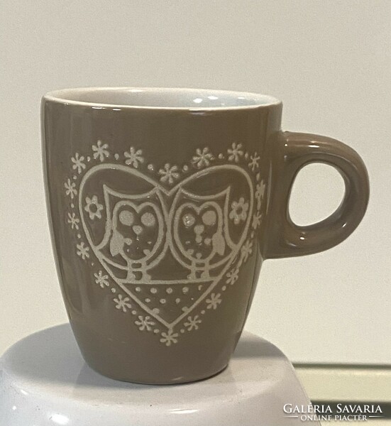 From the owl collection owl pattern mocha press coffee cup Czech casa de engel dakis new 6.5cm