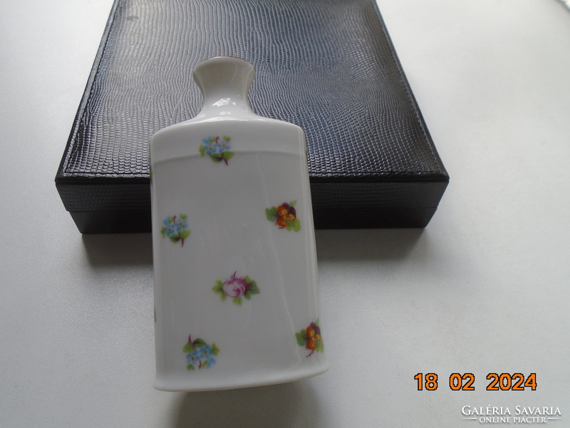 1889 O.&E.G. Royal austria gutherz oscar and edgar altrohlau piper bottle with small colorful flowers