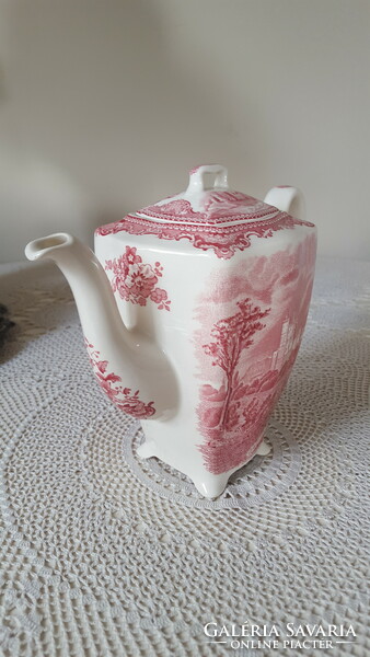 English johnson brothers old britain castles porcelain tea and coffee pot, jug