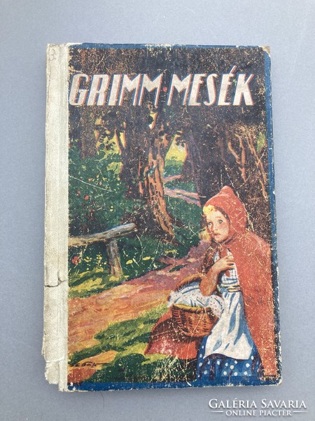 A legszebb Grimm mesék. Antik mesekönyv ritkaság illusztrációkkal
