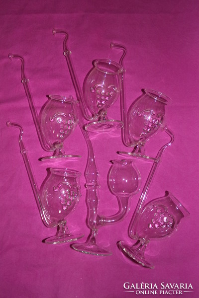 Glass glasses pipe 5pcs-22cm 1pc-26cm 1.5dl