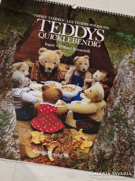 Teddy - maci , fali naptár, dekorációs , barkács elem