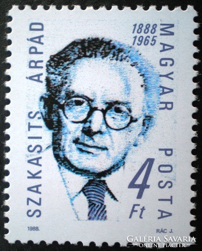 S3953 / 1988 Szakasits Árpád bélyeg postatiszta