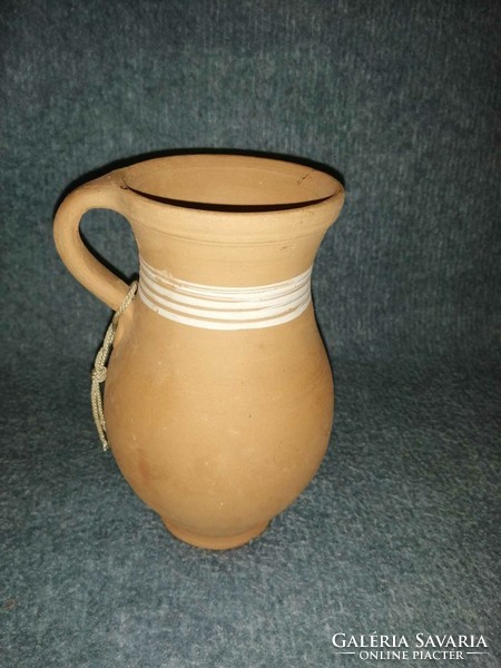 Ceramic jug, silke, 19 cm high (a8)