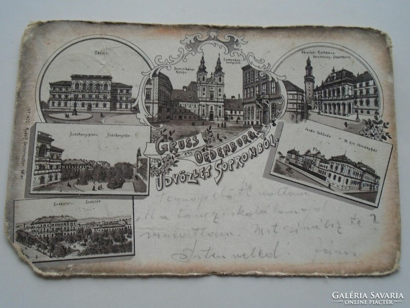 D201170 - old postcard - Sopron 1898 very bad condition