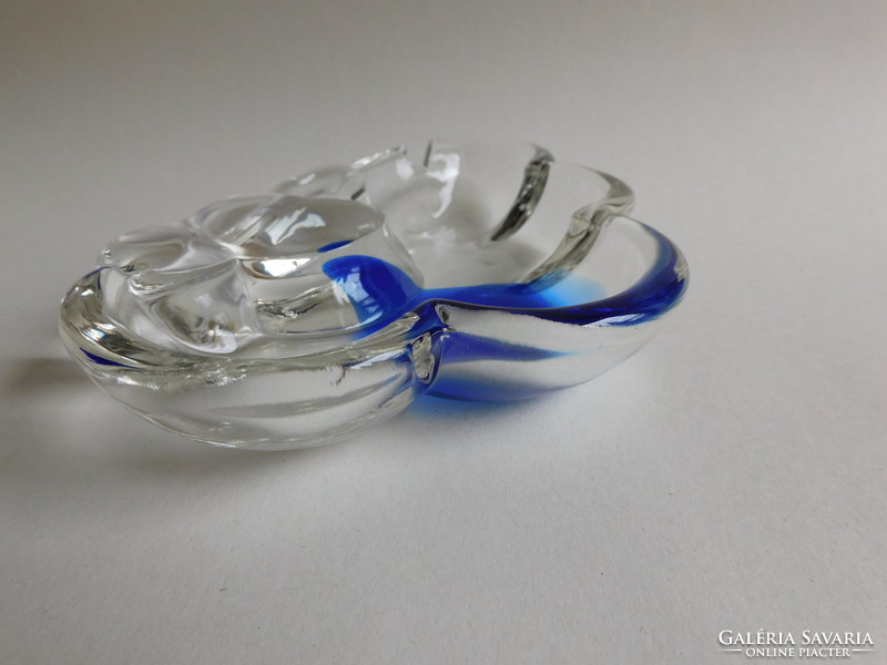 Vintage solid glass, cloud-shaped ashtray