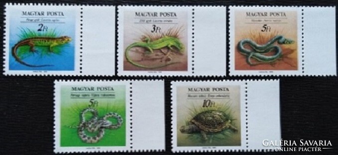 S3986-90sz / 1989 Hüllők bélyegsor postatiszta ívszéli