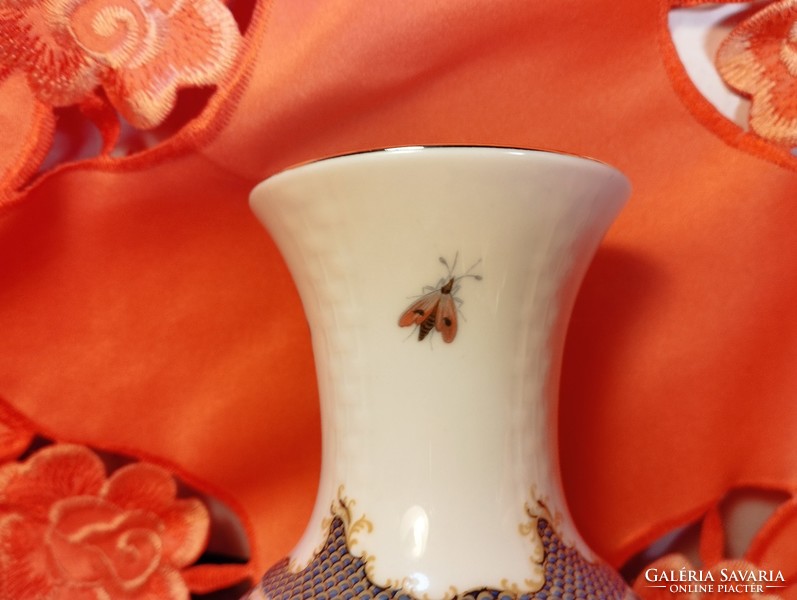 Bareuther német porcelán madaras váza